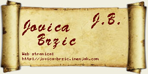 Jovica Brzić vizit kartica